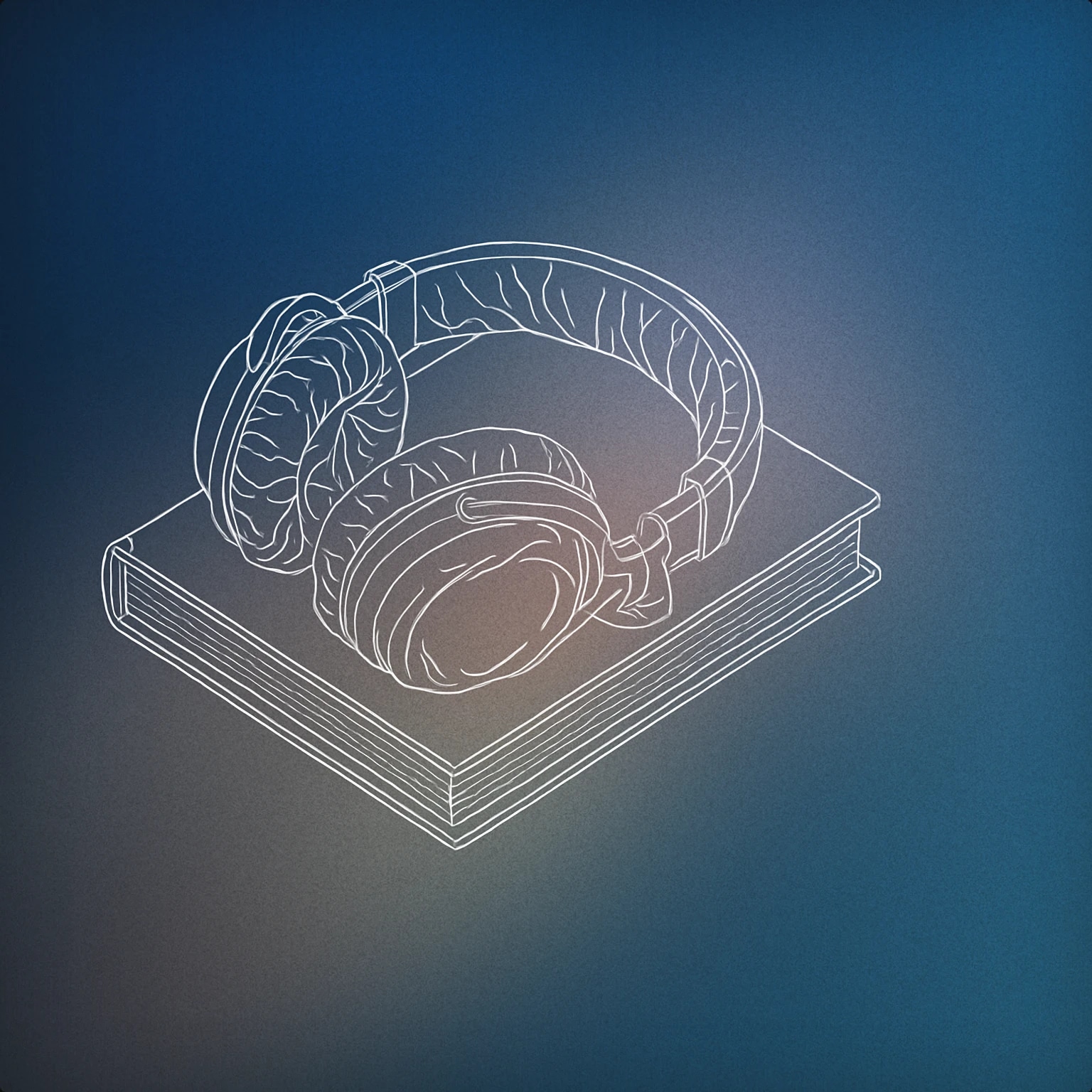 Cover of A crumpled pair of over-ear headphones resting on a closed book for Tired sound effects