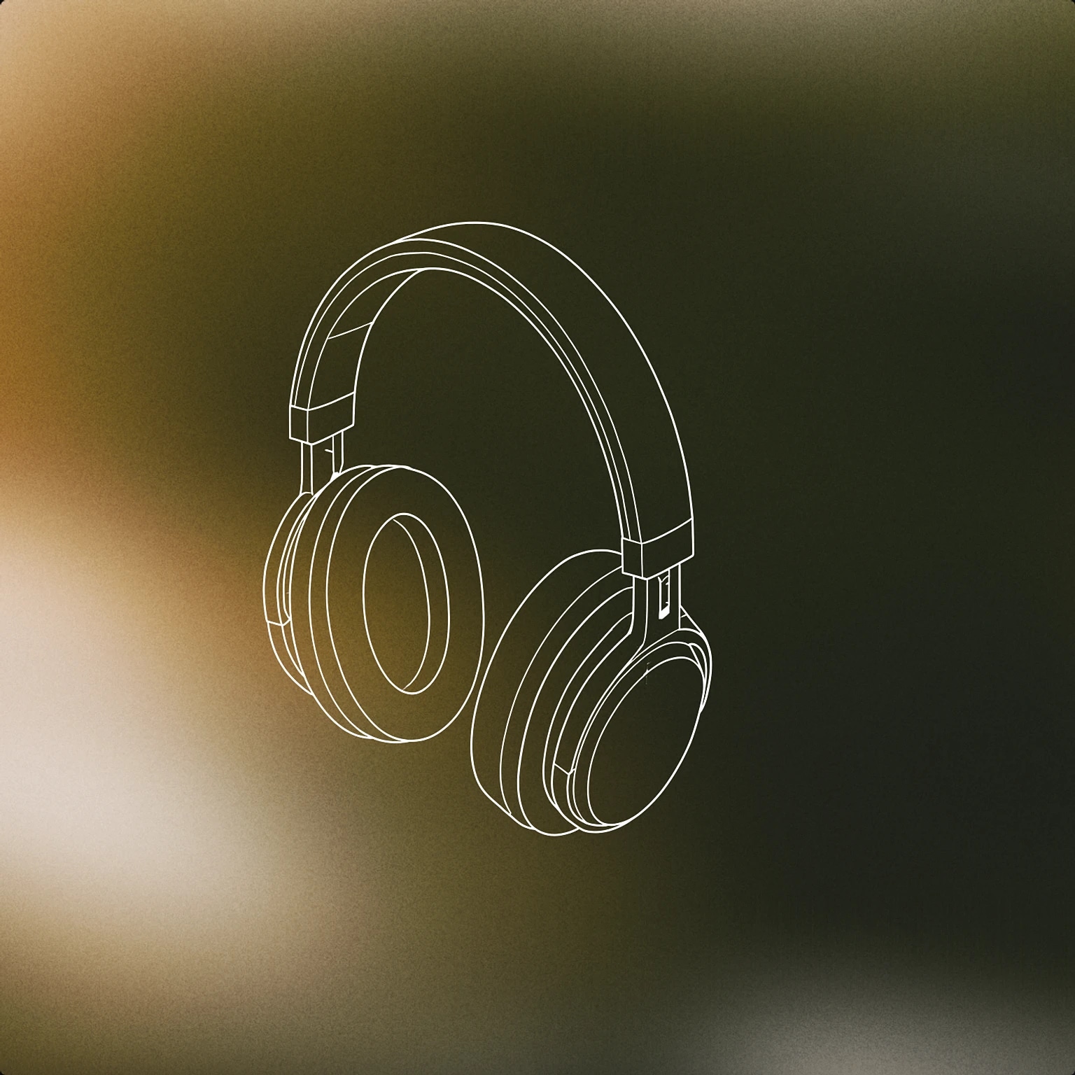 Cover of A pair of headphones viewed from behind, with the headband curving away and the ear cups facing forward for Back sound effects