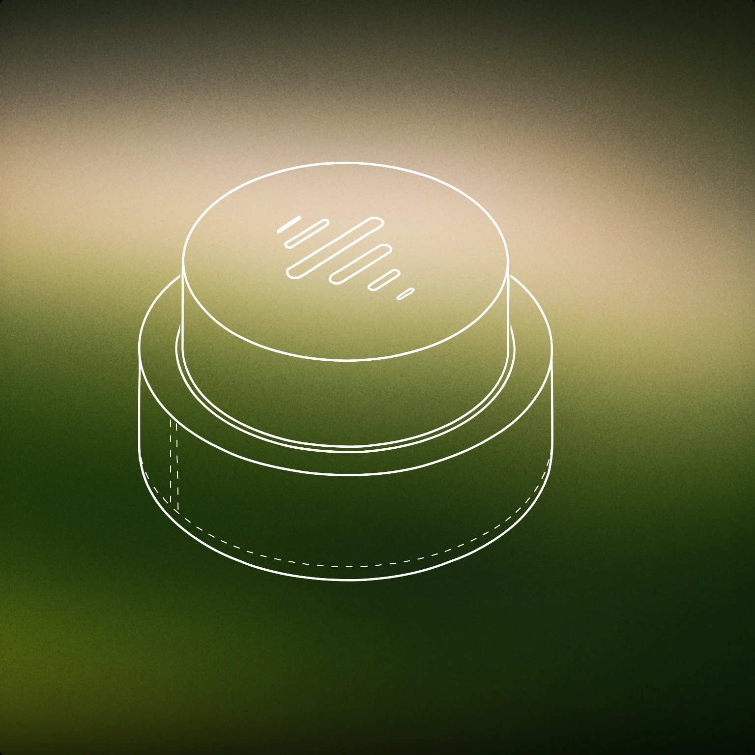 Cover of a large, simple push button with a subtle soundwave icon engraved on its surface for Correct Buzzer sound effects