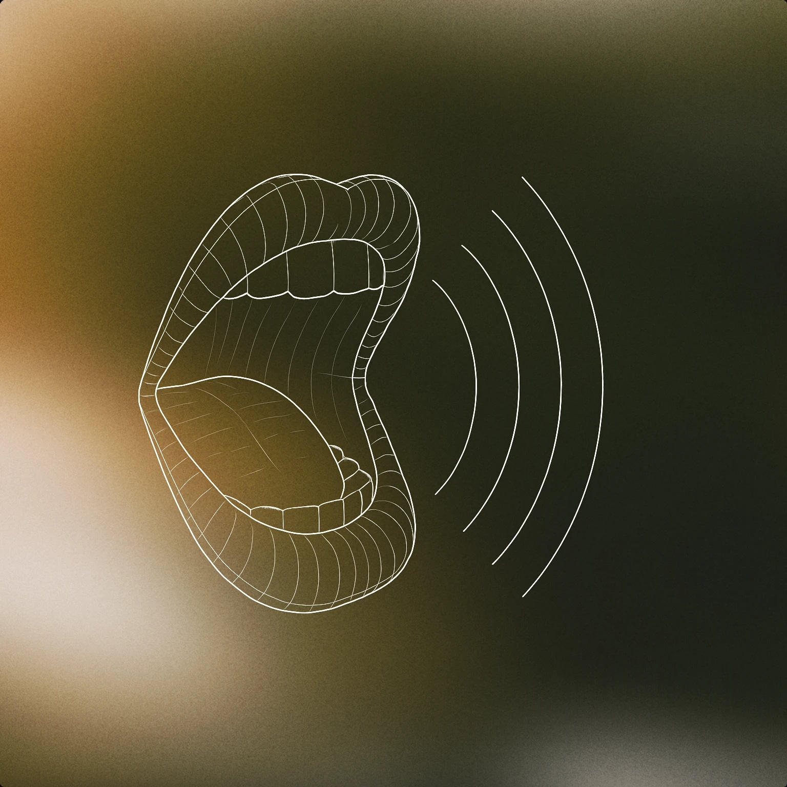 Cover of open mouth with exaggerated, rounded lips and visible soundwave lines emanating outward for Loud Burp sound effects
