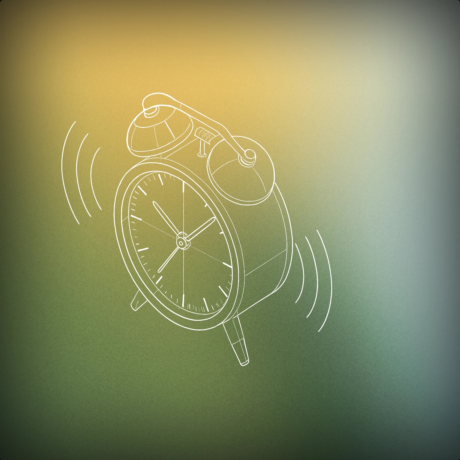 Cover of A stylized alarm clock with simple sound wave lines emanating from it for Sunrise sound effects