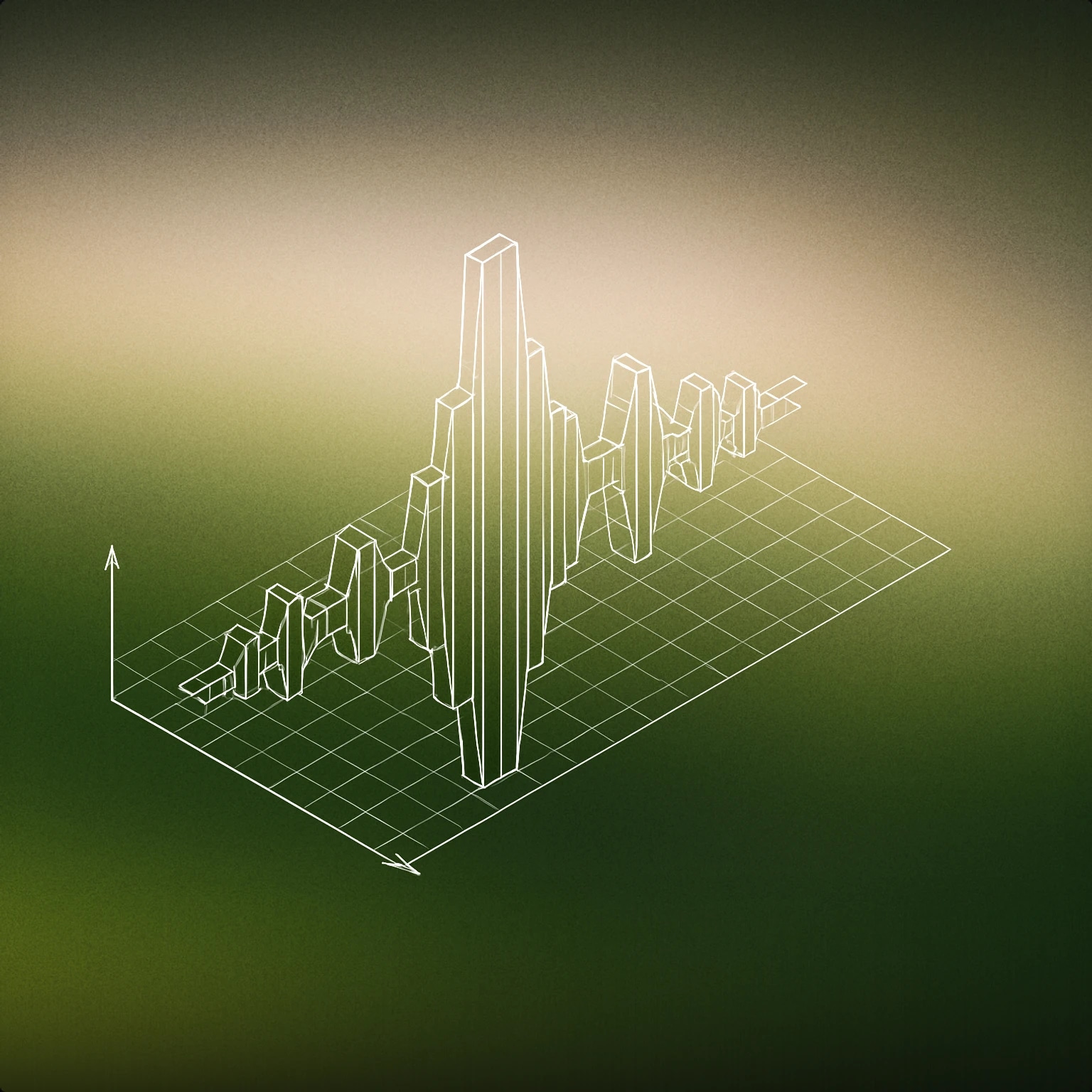 Cover of A stylized audio waveform with a single tall peak in the center for Zoom In sound effects
