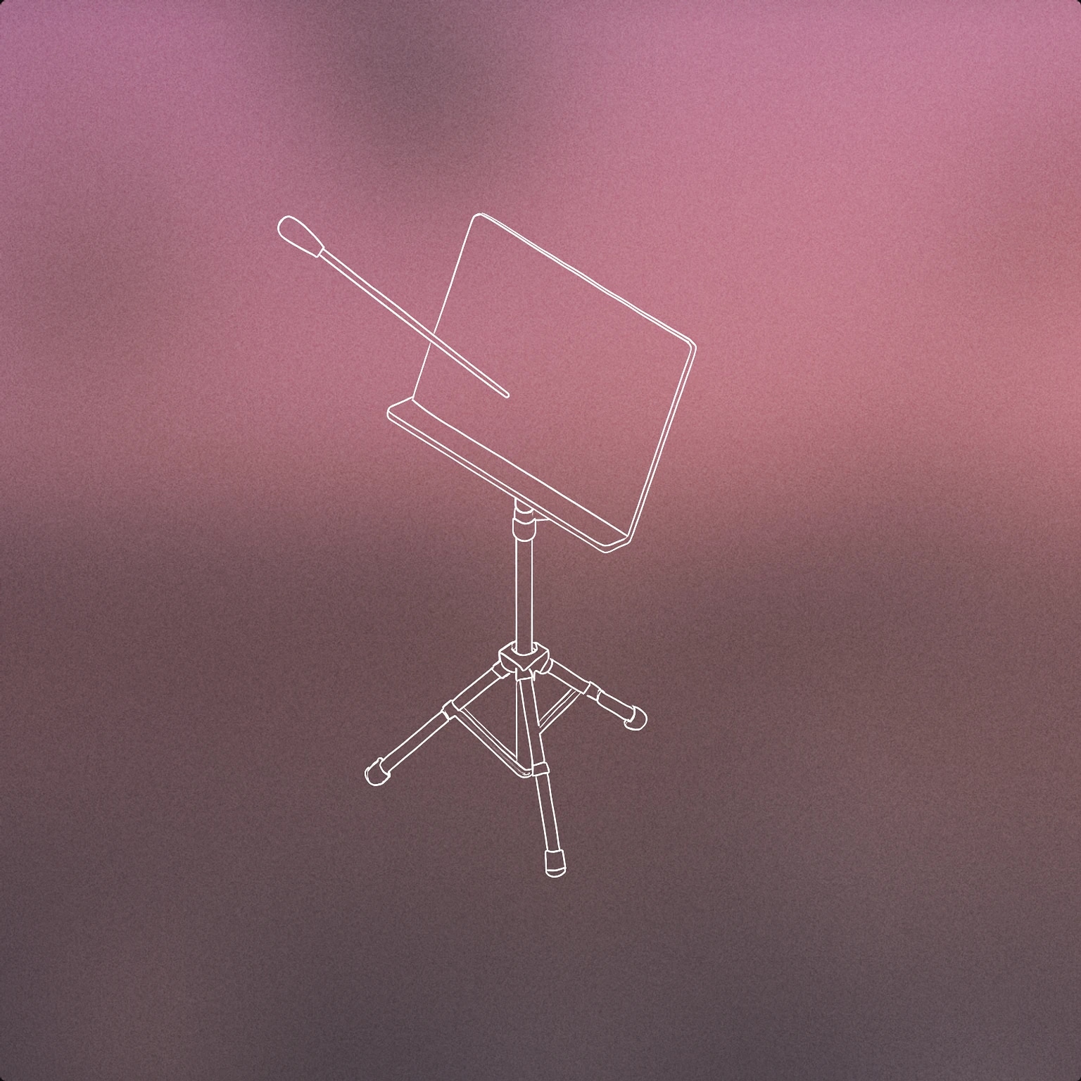 Cover of A conductor's baton poised above a simplified music stand for Orchestra sound effects