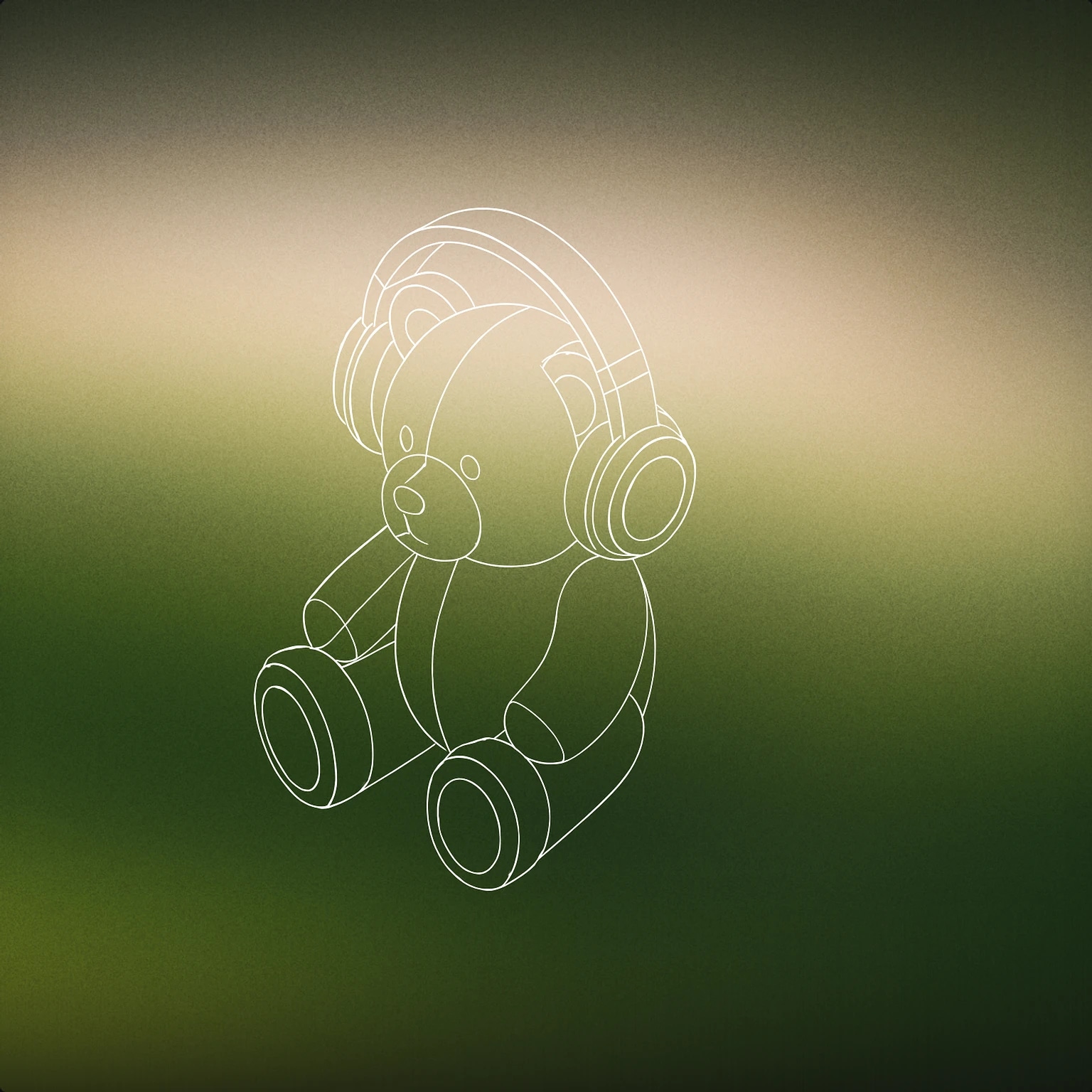 Cover of A single teddy bear wearing a pair of oversized headphones for Child sound effects