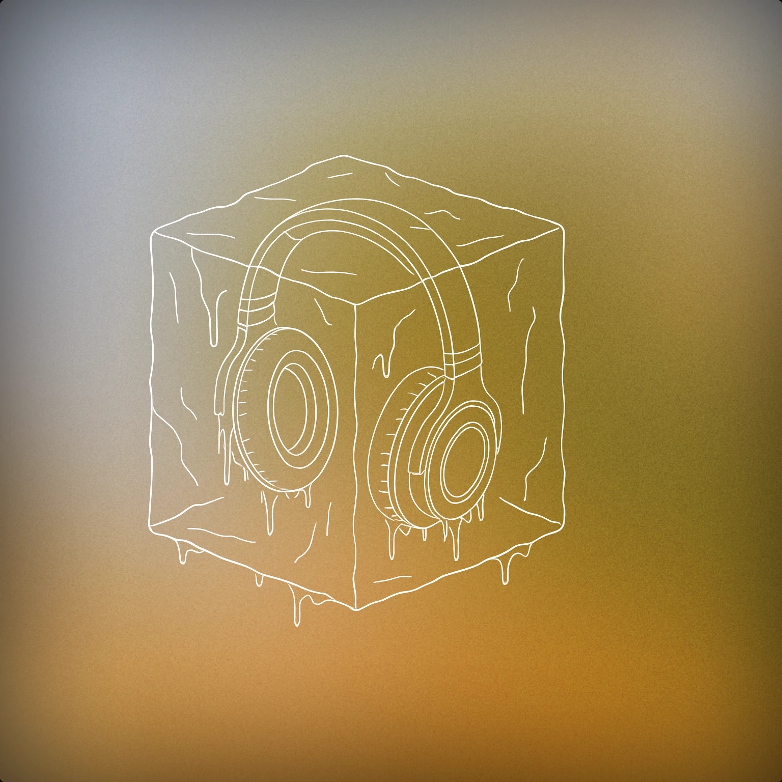 Cover of a frozen pair of headphones encased in a block of ice for Freezing sound effects