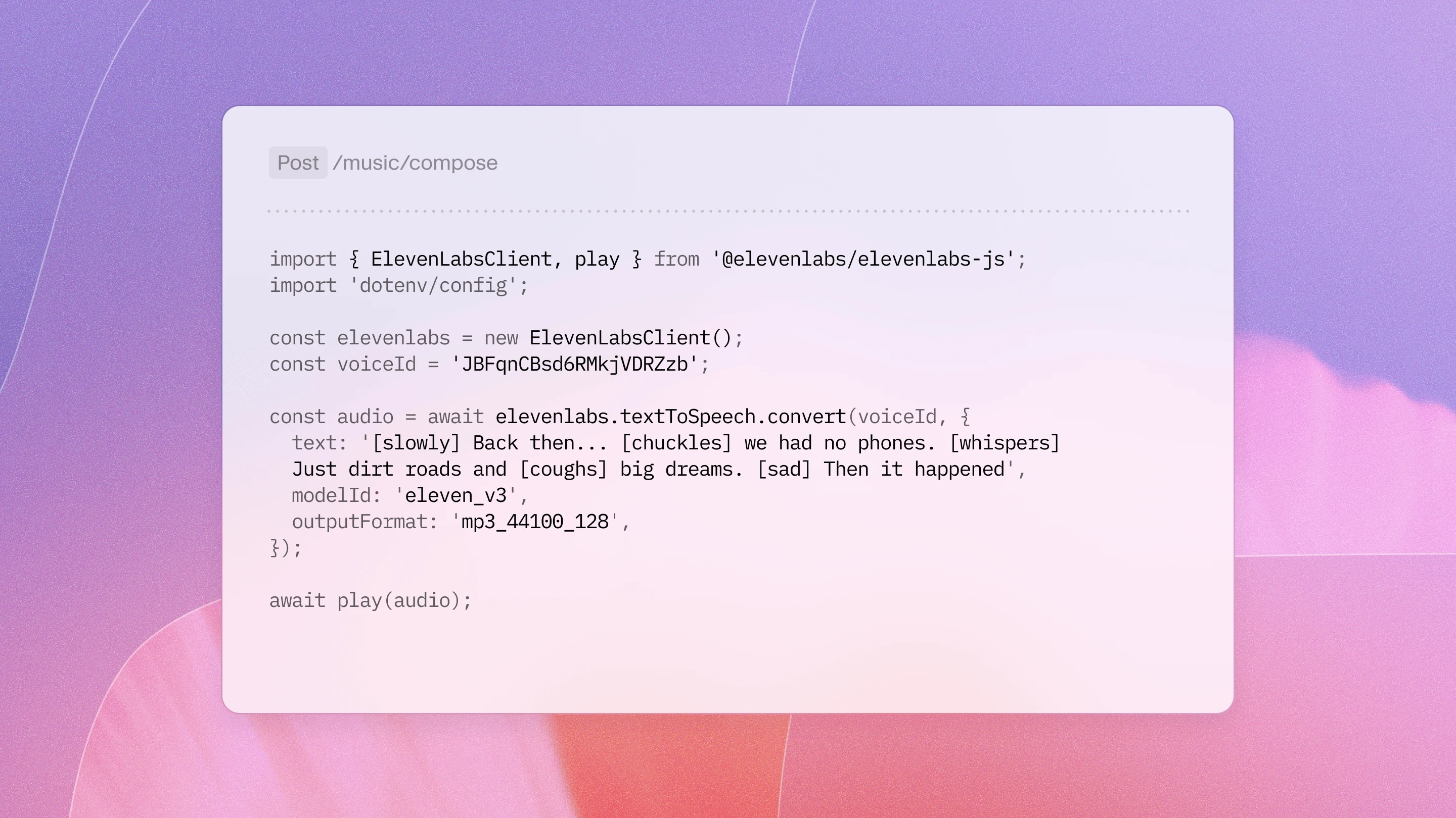ElevenLabs Music API