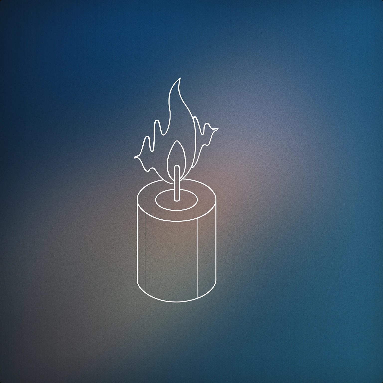 Cover of A stylized candle with an abstract flame in the shape of a soundwave cresting upward from its wick for Flame sound effects