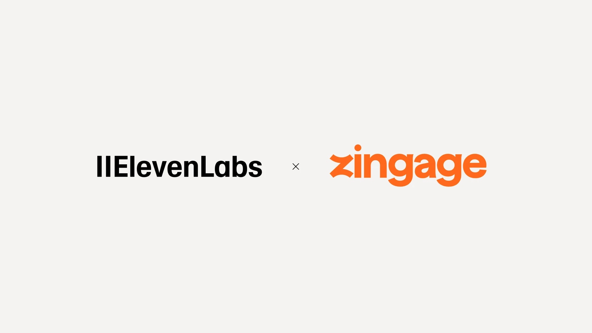 ElevenLabs and Zingage logo lockup