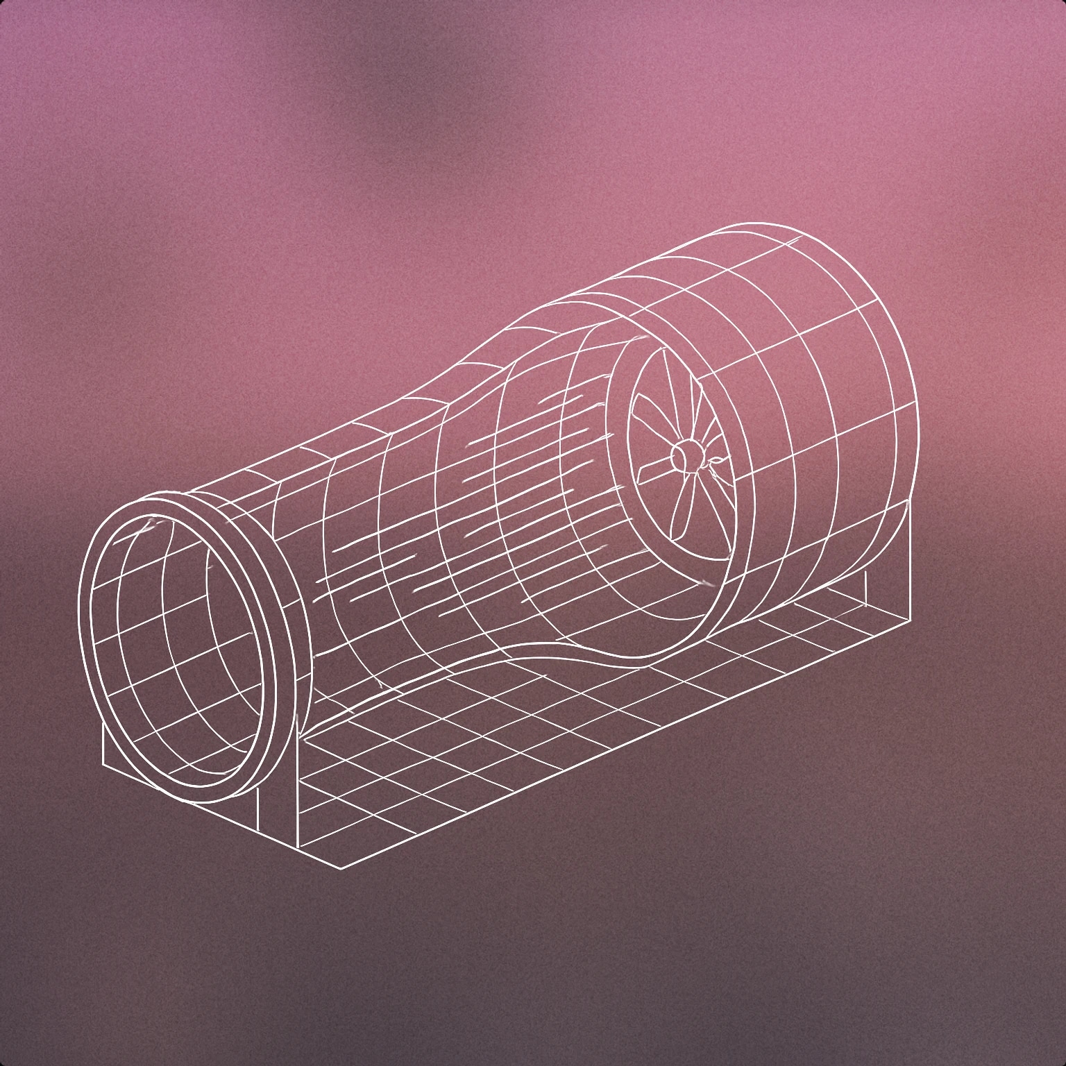 Cover of abstract curved wind tunnel with motion lines for Cinematic Whoosh sound effects