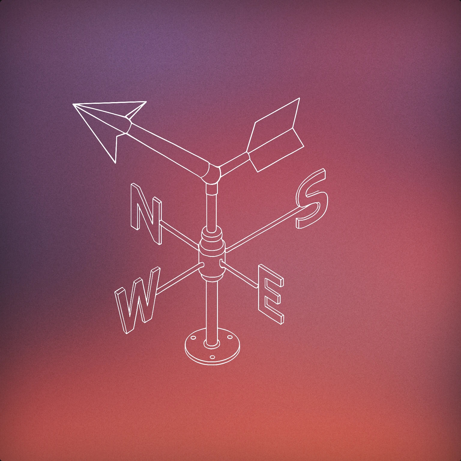 Cover of A stylized weather vane bent at an angle for Strong Wind sound effects