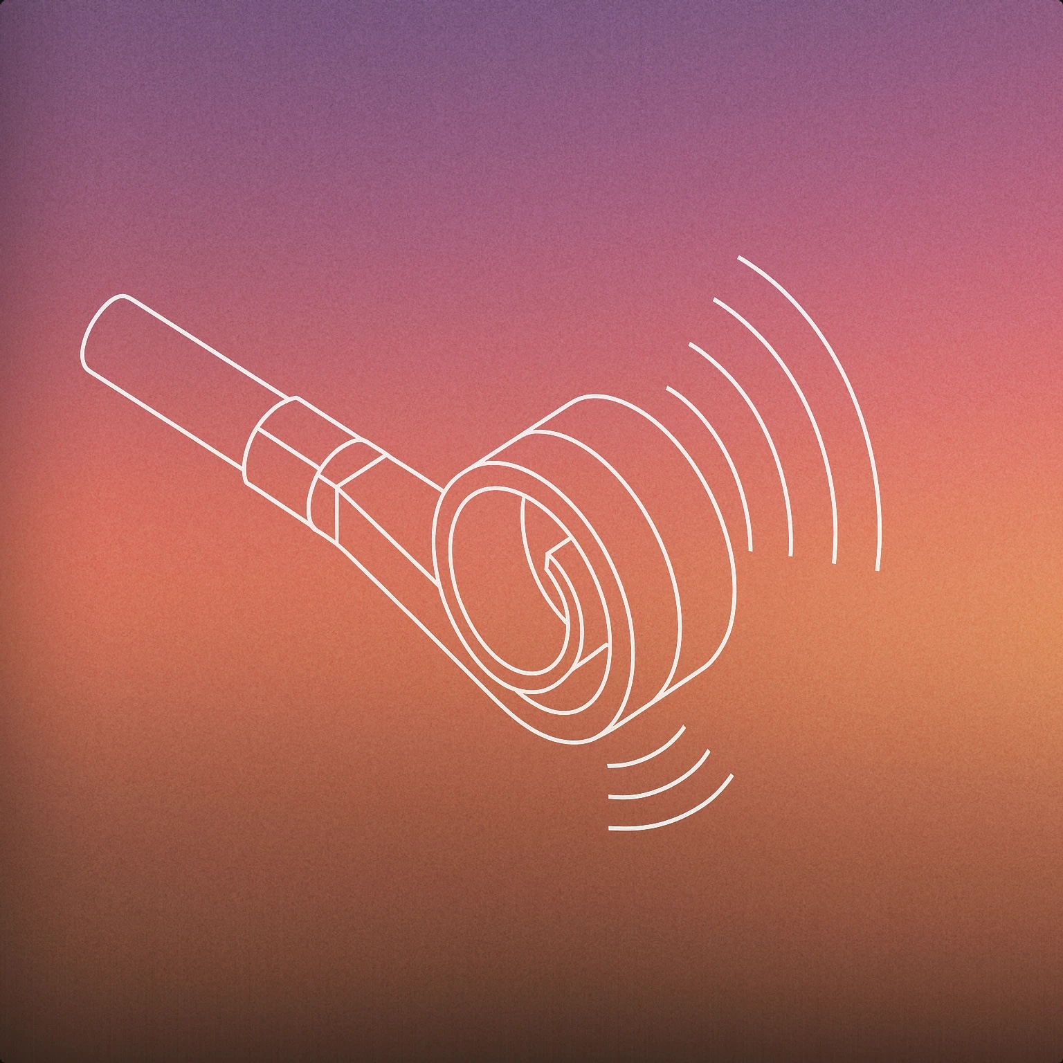 Cover of A party horn emitting stylized sound waves for Celebration sound effects