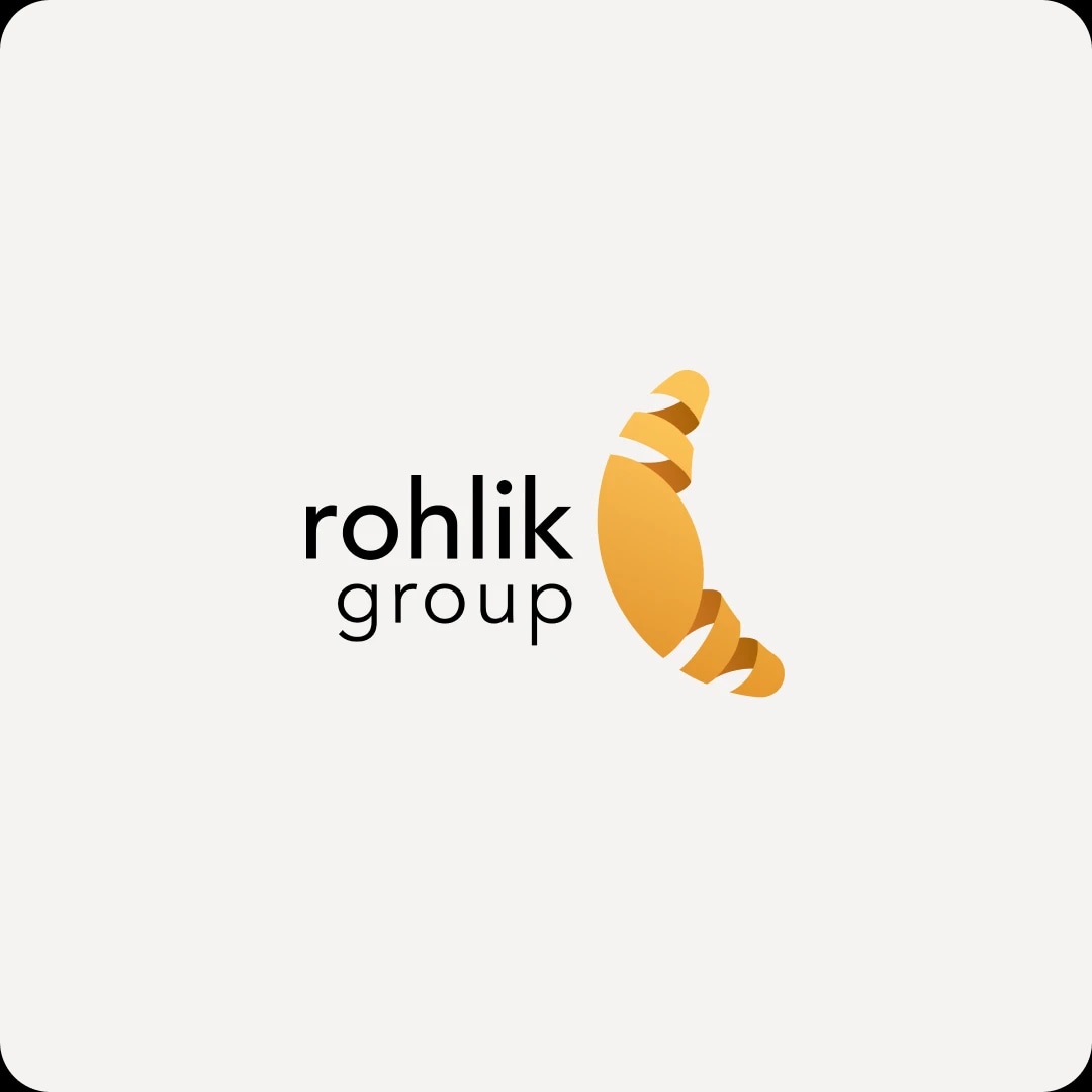 rohlik group logo with a stylized croissant.