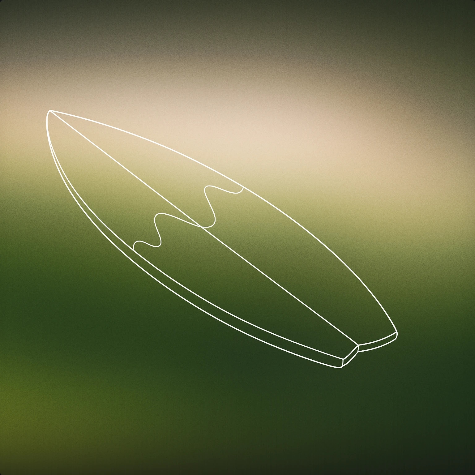 Cover of A stylized surfboard with a subtle waveform pattern etched along its surface for Surf sound effects