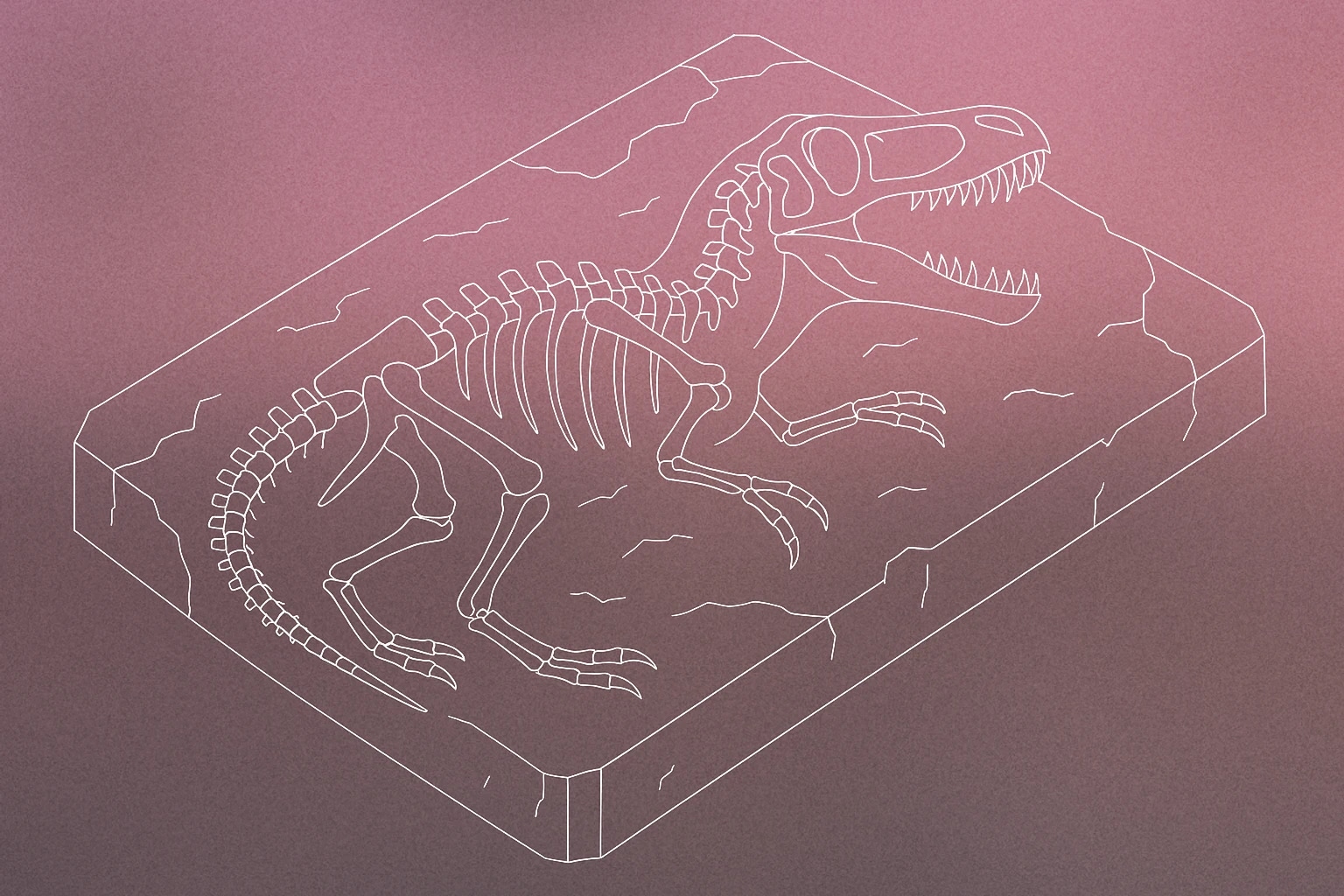 Cover of A dinosaur fossil embedded in a stylized stone slab, with a visible open mouth as if roaring for Dinosaur sound effects