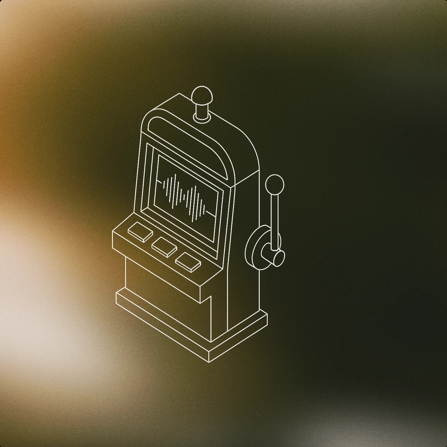 Cover of A slot machine with a soundwave pattern displayed on its screen for Casino sound effects