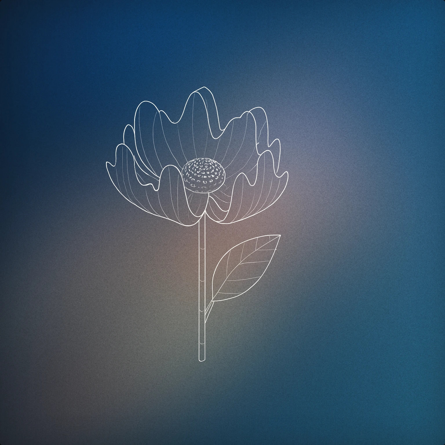 Cover of A single stylized flower with petals subtly shaped like soundwave curves for Flower sound effects