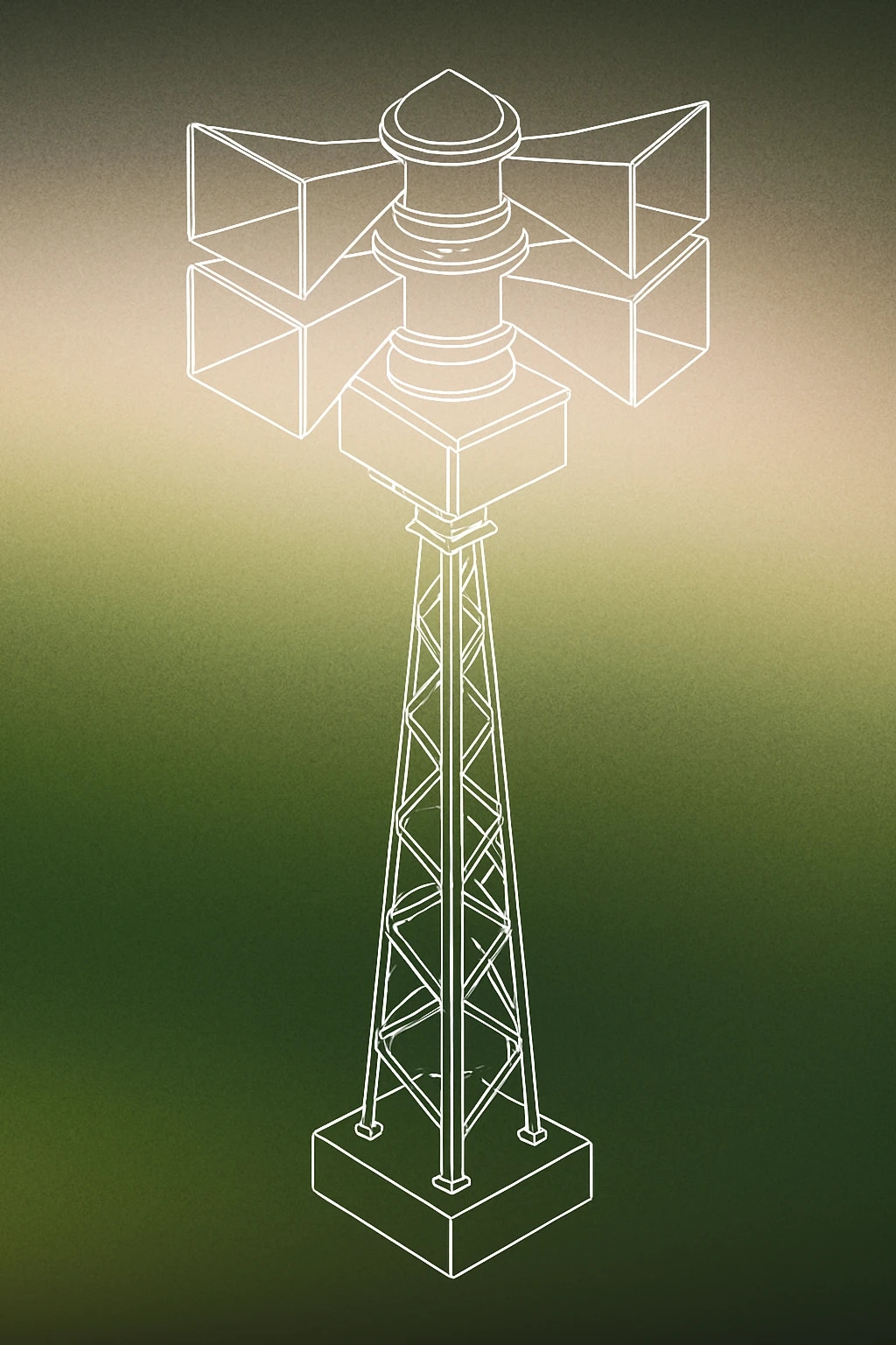 Cover of rotating outdoor warning siren tower for Tornado Siren sound effects