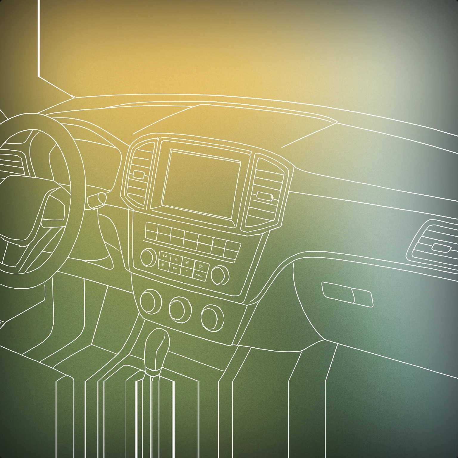 Cover of dashboard with a central entertainment system screen for Inside Car sound effects