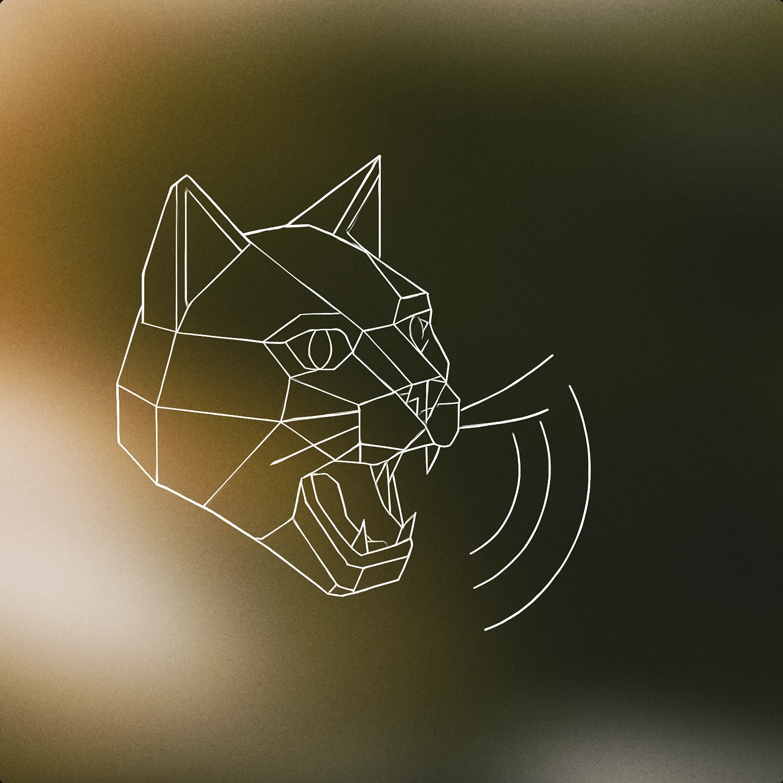Cover of A stylized cat head with an open mouth and three flowing curved lines emanating from the mouth to indicate sound for Meow sound effects