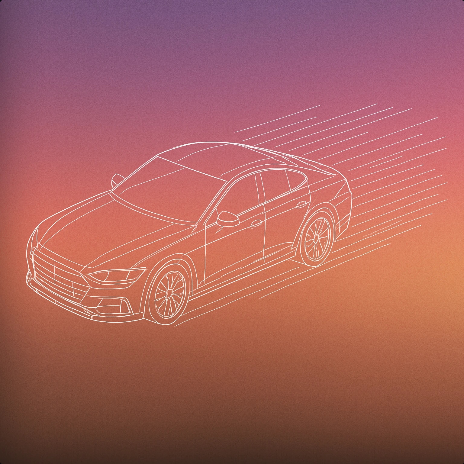 Cover of A sleek car silhouette with dynamic motion lines trailing behind for Car Passing sound effects