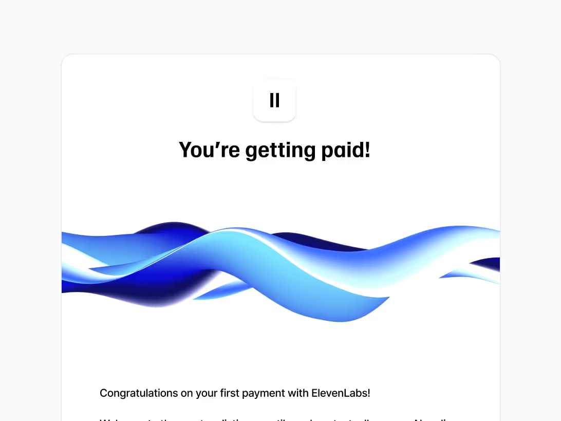 An image of getting paid by ElevenLabs