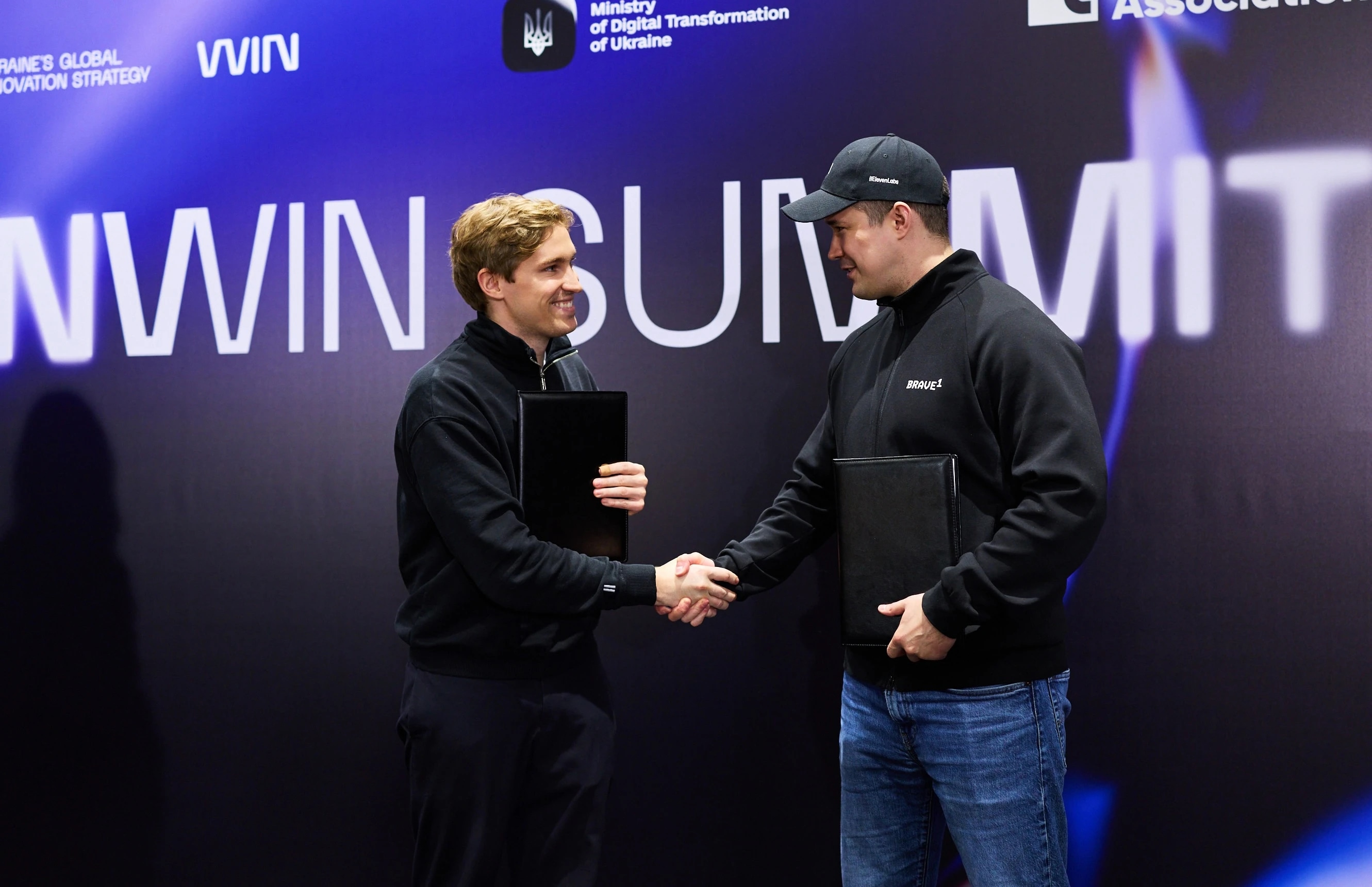 Mati Staniszewski and Mykhailo Fedorov of the Ukrainian Ministry of Digital Transformation