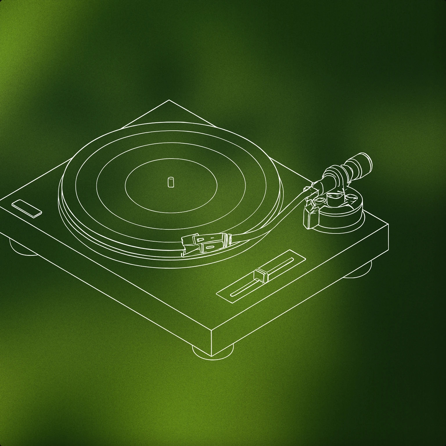 Cover of A record player with the tonearm lifted off the last groove of an empty vinyl record for Ending sound effects