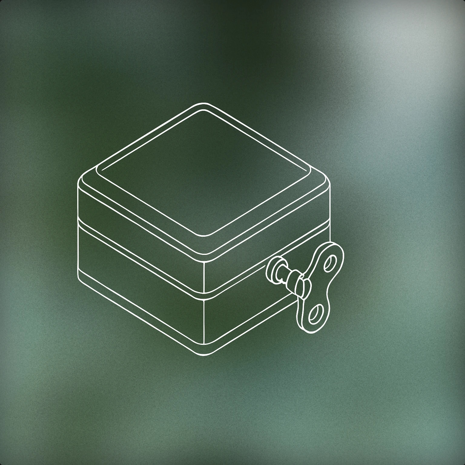 Cover of A closed rectangular jewelry-style box with a visible wind-up key on one side for Music Box sound effects