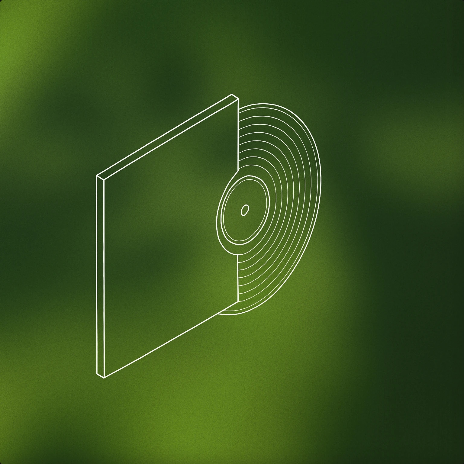 Cover of A single vinyl record partially emerging from its sleeve for Rolling sound effects