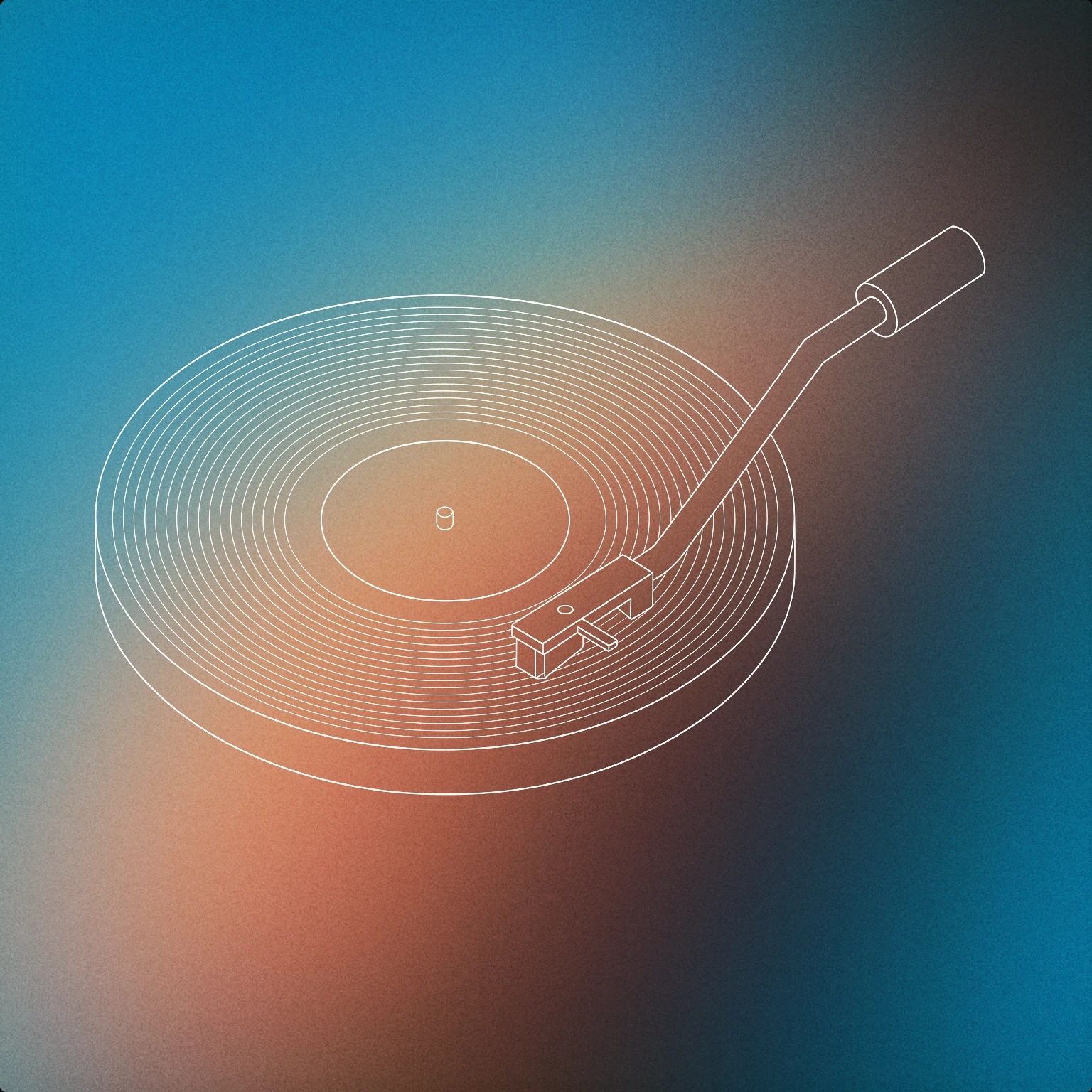 Cover of Vinyl record with a completed groove and a stylus resting on it for Complete sound effects
