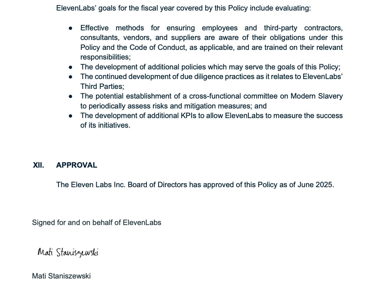 Page 8 of Modern Slavery Statement
