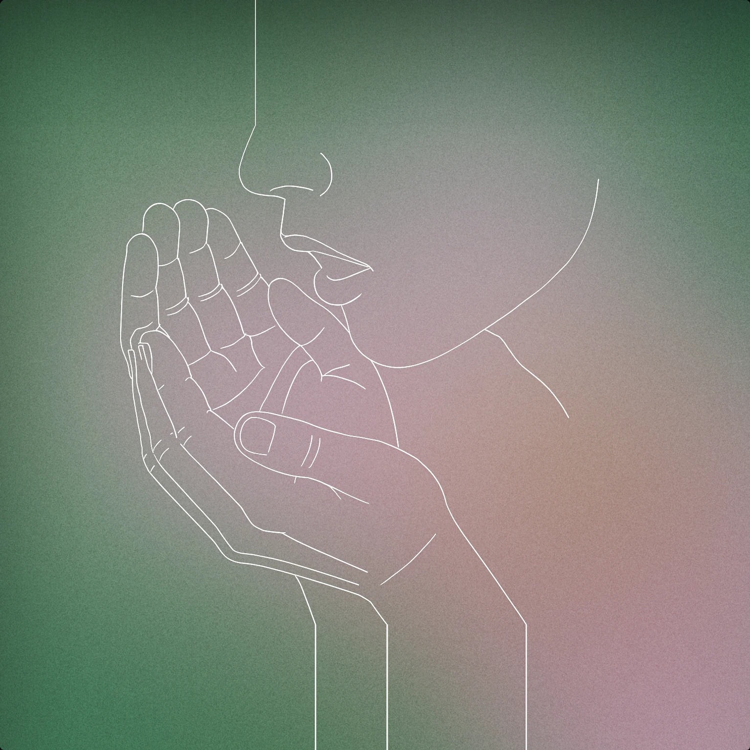 Cover of a pair of gently cupped hands held near a mouth, forming a subtle funnel shape for Gemido sound effects