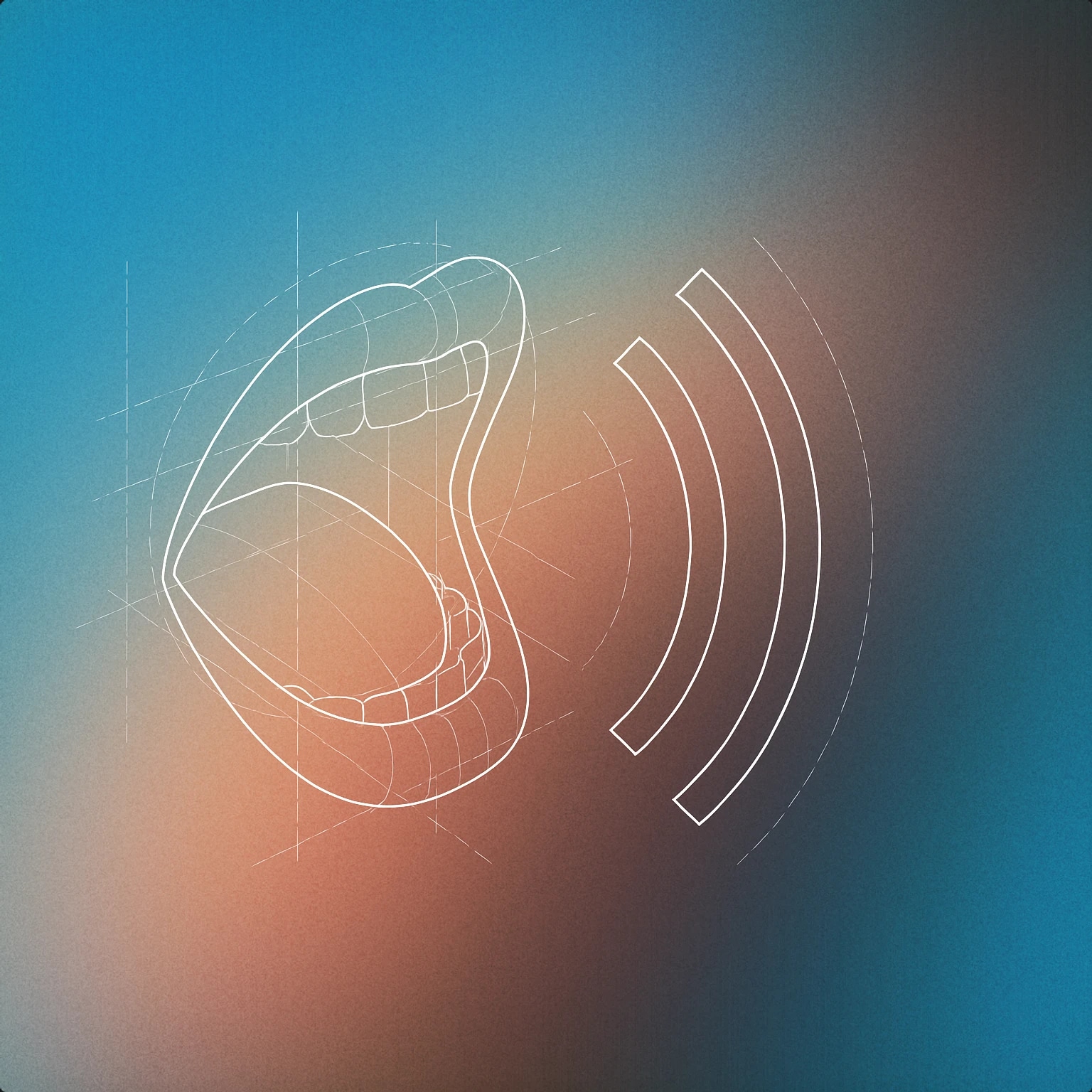 Cover of a stylized open mouth with sound waves emanating outward for Choir sound effects