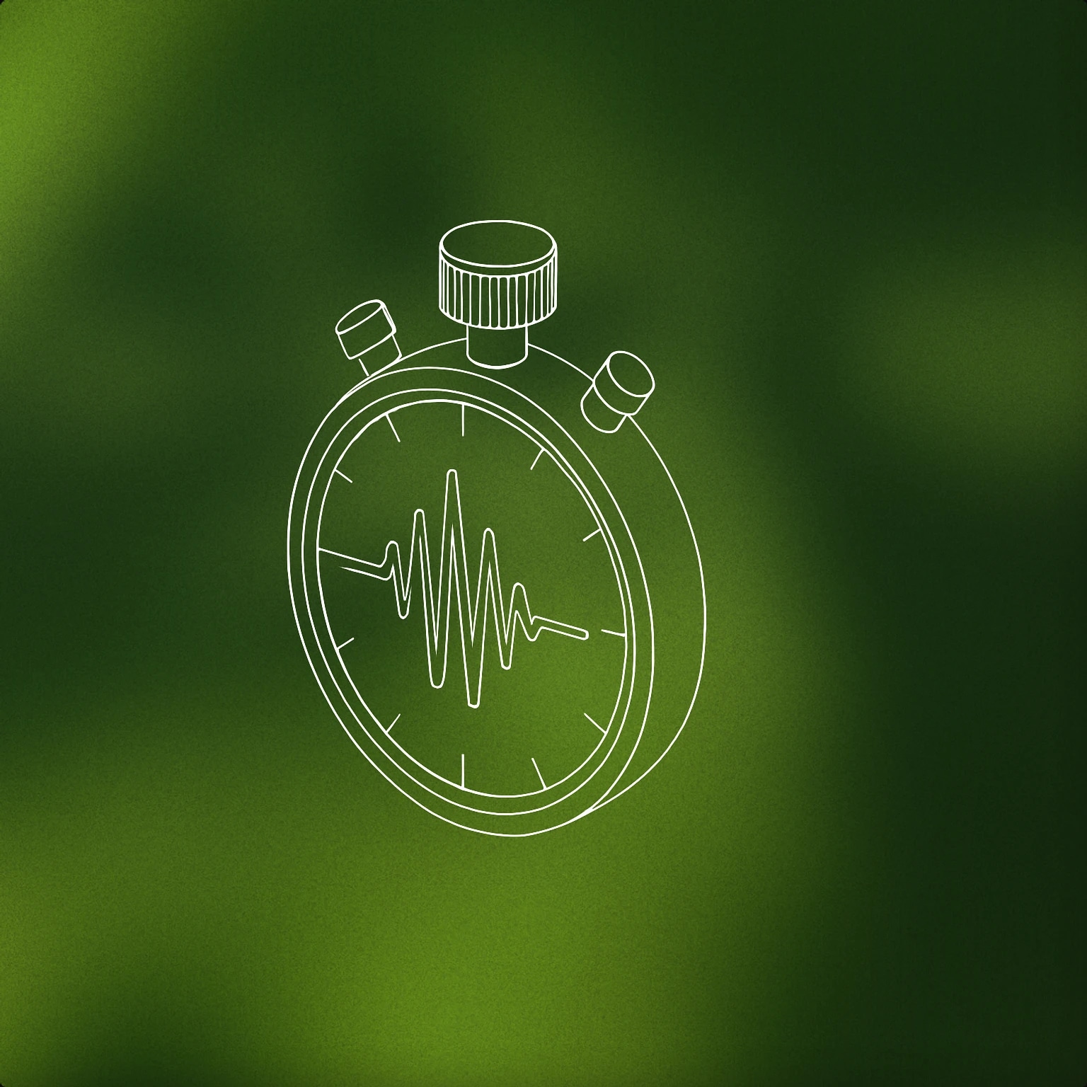 Cover of stopwatch with a simplified soundwave etched onto its face for Quick sound effects