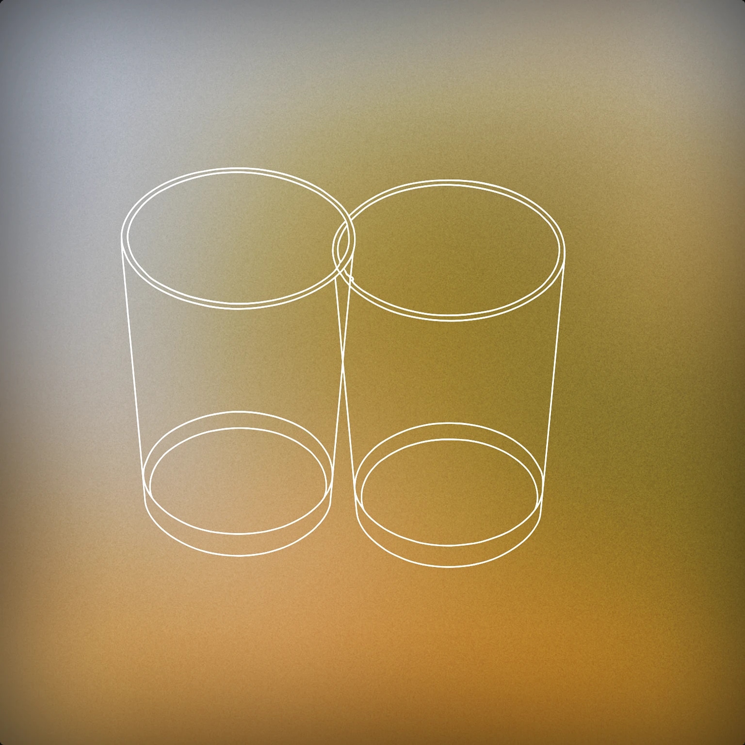 Cover of Two simple, overlapping glass cups touching at the rim for Clink sound effects