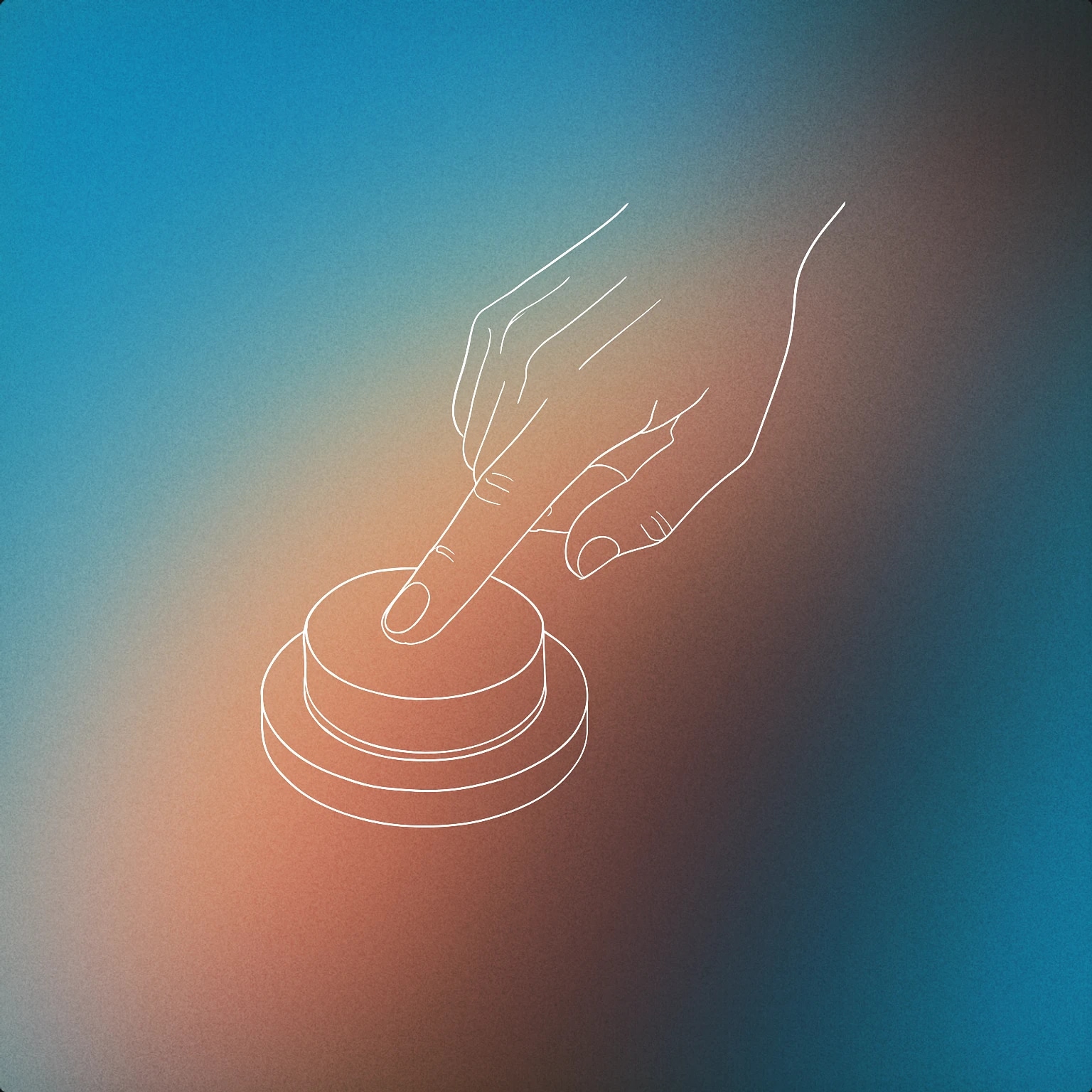 Cover of A hand gently pressing a large, raised button for Touch sound effects