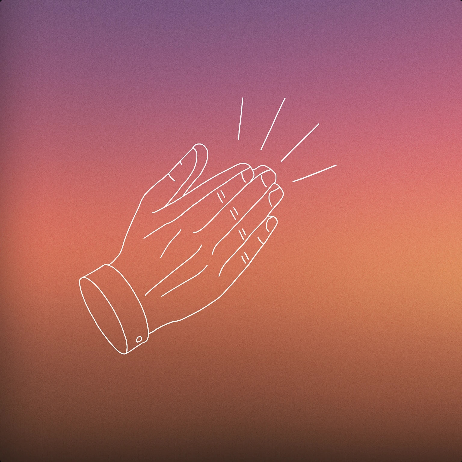 Cover of A single clapping hand with sound lines emanating outward for Cheer sound effects