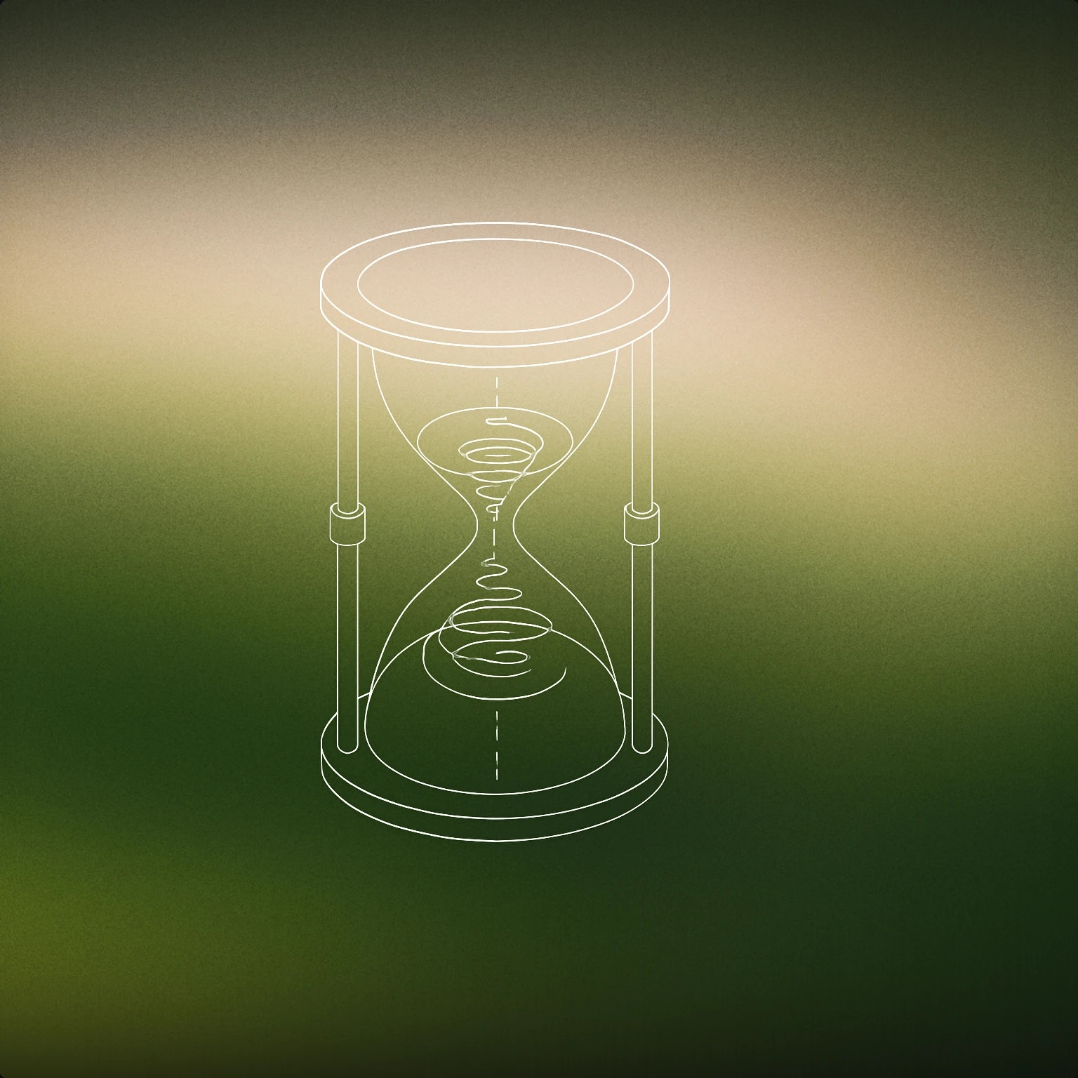 Cover of Hourglass with a stylized spiral soundwave inside for Time Travel sound effects