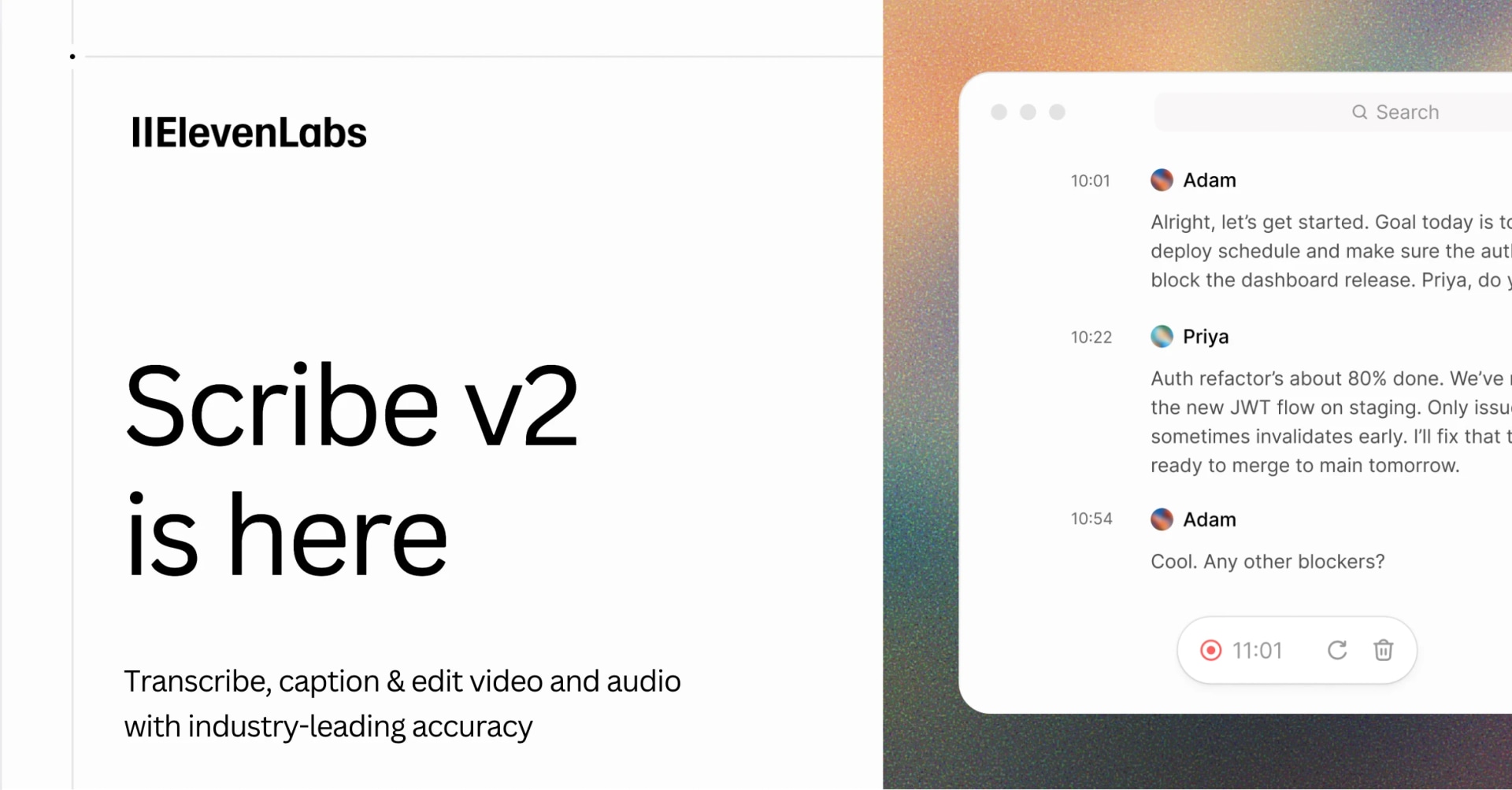 ElevenLabs Scribe v2: Neues Modell zur Transkription steht zur Verfügung