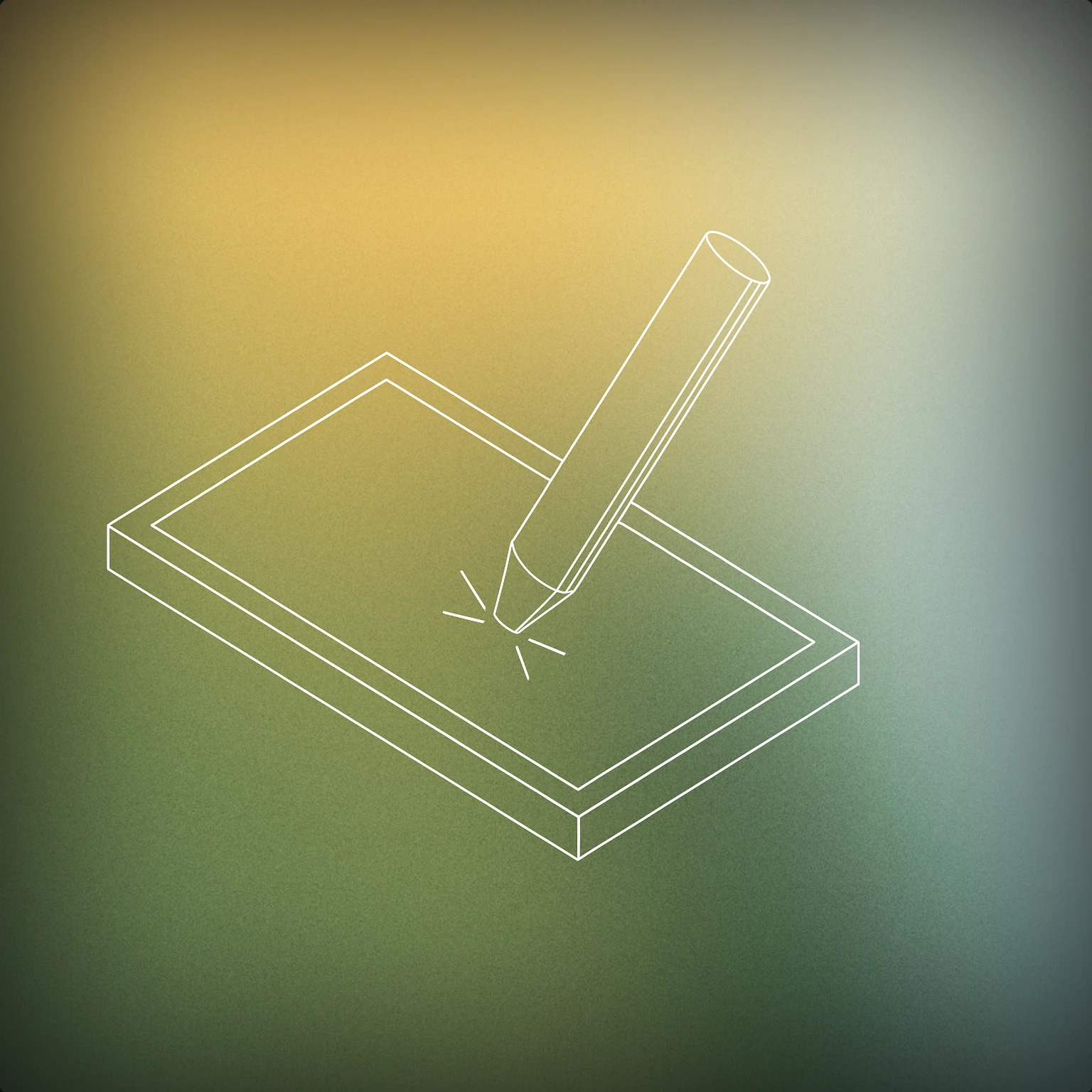 Cover of A single chalk stick striking a rectangular slate for Chalk sound effects