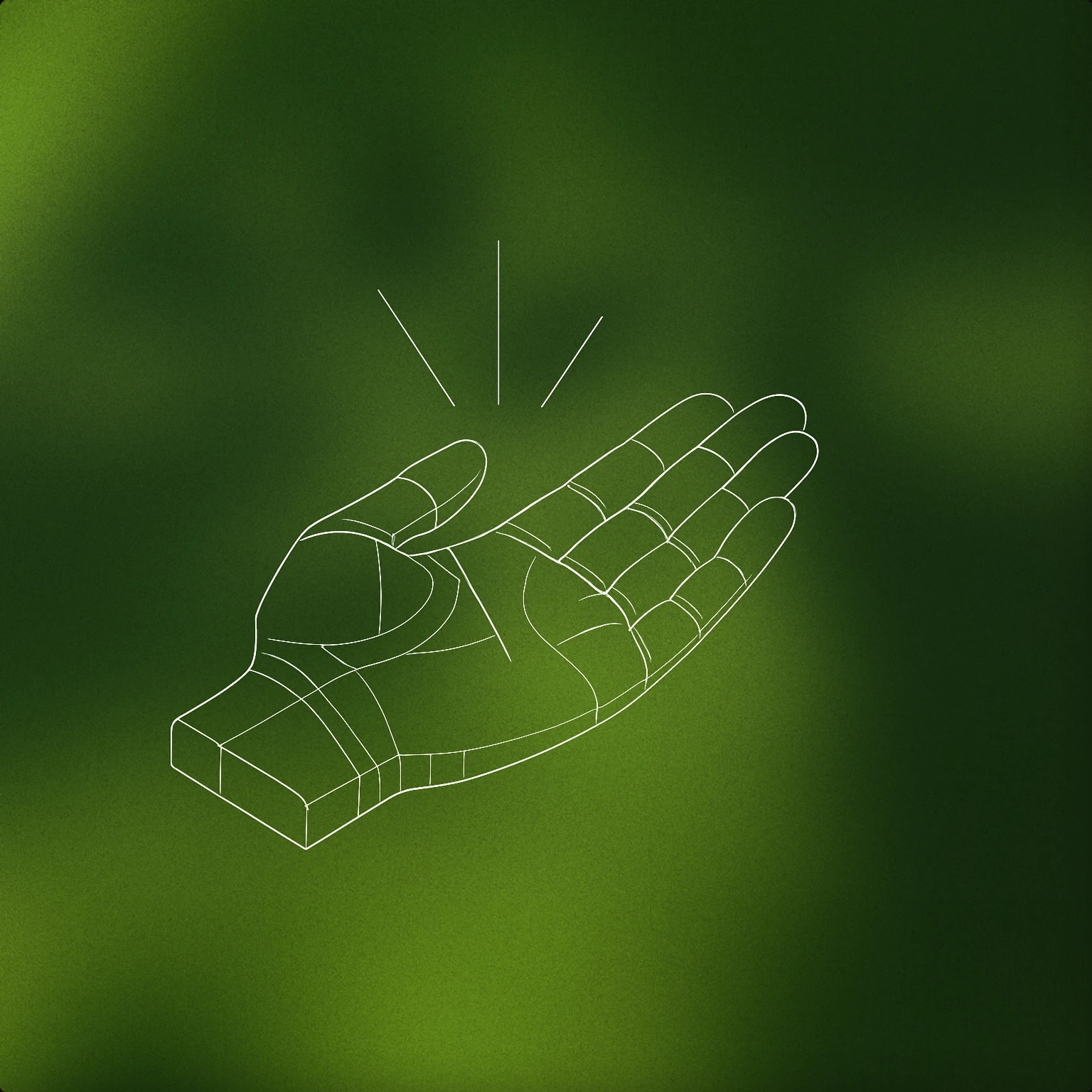 Cover of A single open hand with three subtle radiating lines above it for Thank You sound effects