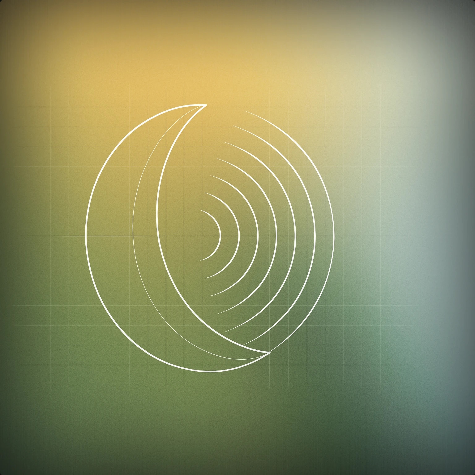 Cover of crescent moon with gently radiating sound waves for Night Ambience sound effects