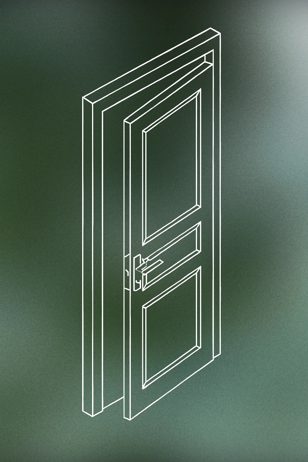 Cover of a slightly ajar door with a visible gap between the door and the frame for Door Opening sound effects