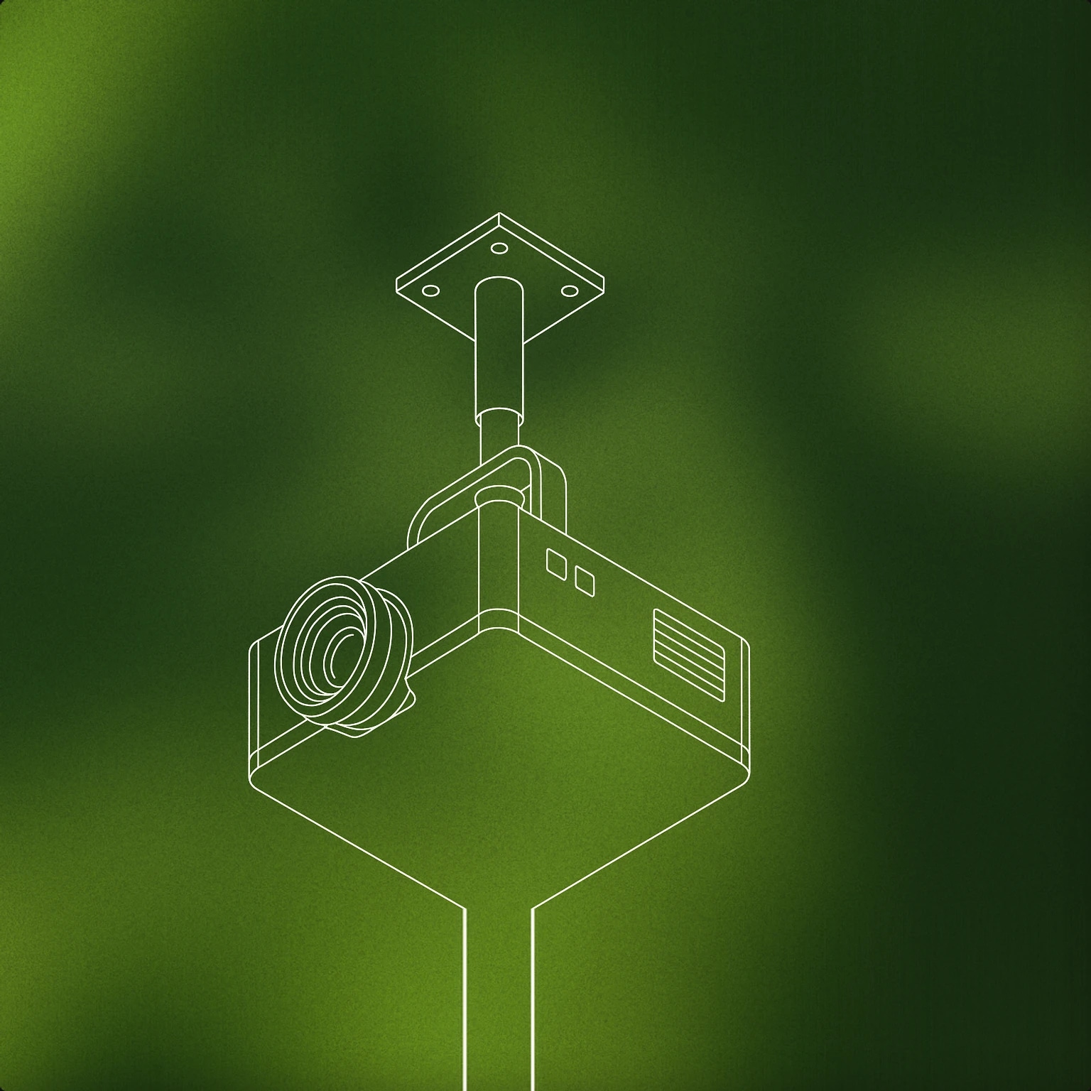 Cover of A compact ceiling-mounted digital projector with a prominent lens and a simplified rectangular body for Projector sound effects