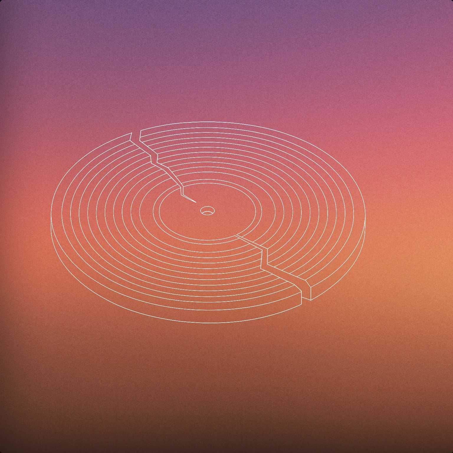 Cover of a cracked vinyl record with a broken groove for Failure sound effects