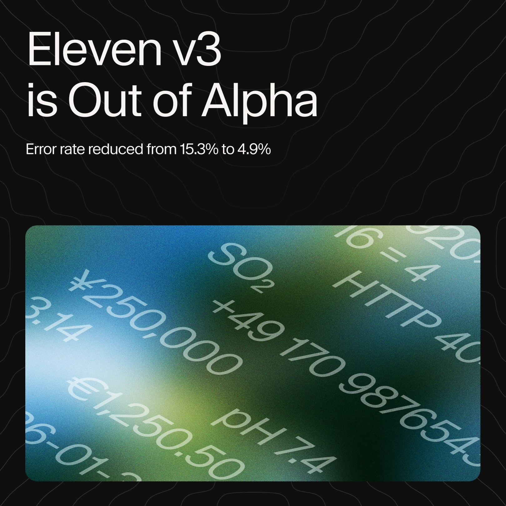 Eleven v3, our most advanced Text to Speech model, is now out of Alpha and generally available.