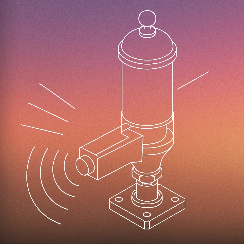 Cover of a stylized train whistle with sound lines emanating from it for Train sound effects