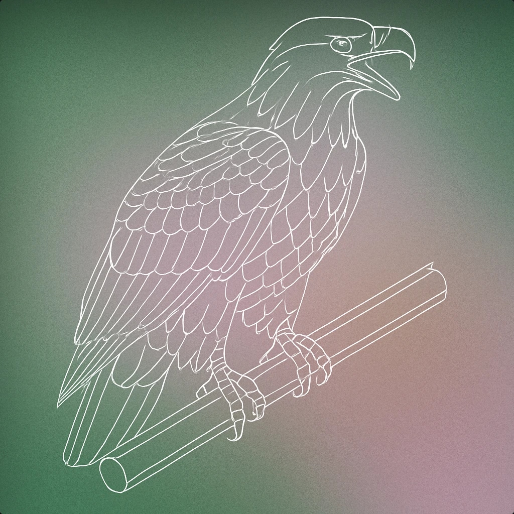 Cover of Bald eagle with open beak perched on a branch for Bald Eagle Screech sound effects