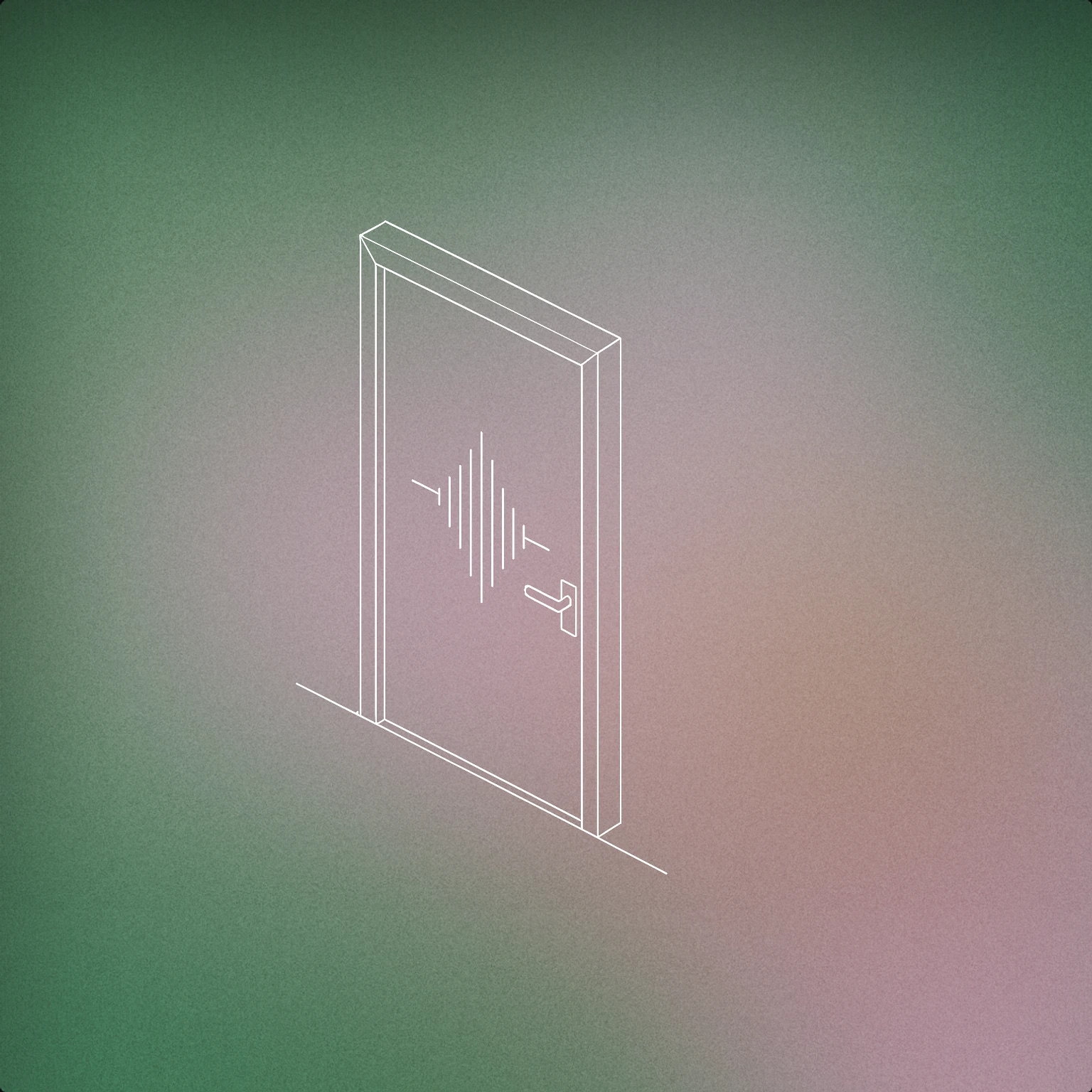 Cover of A closed door with a subtle soundwave etched on its surface for Muffled sound effects