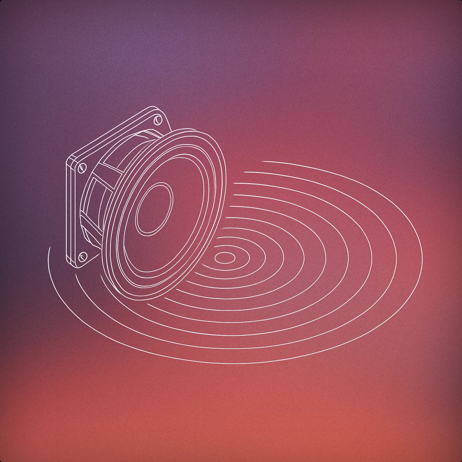 Cover of Subwoofer cone emitting concentric ripples for Deep sound effects